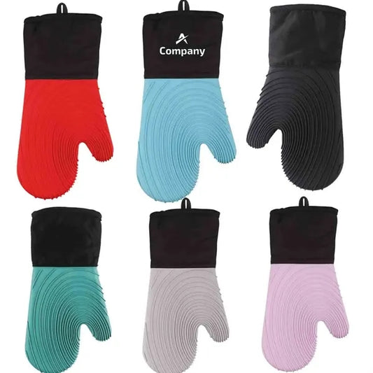 Heat Slip Resistant Silicone Oven Mitts