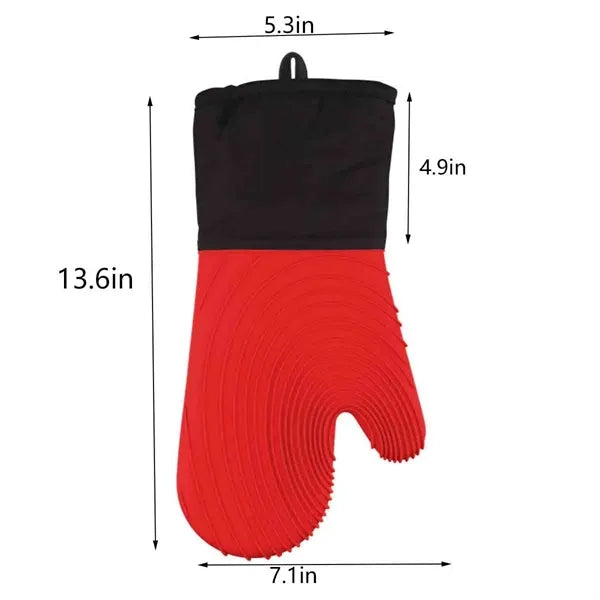Heat Slip Resistant Silicone Oven Mitts