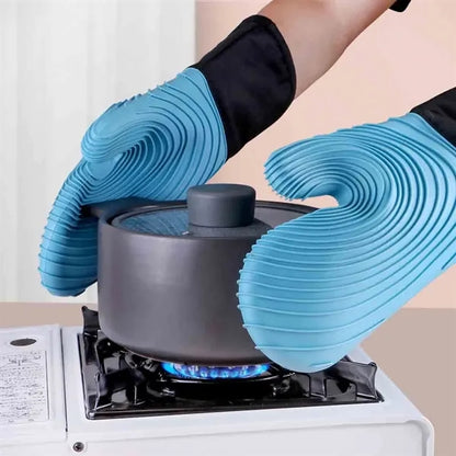 Heat Slip Resistant Silicone Oven Mitts