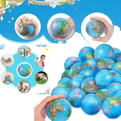 Globe-Shaped Squeeze Stress-Relief Balls