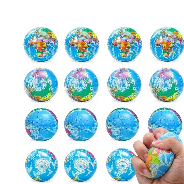 Globe-Shaped Squeeze Stress-Relief Balls