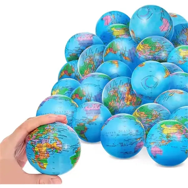 Globe-Shaped Squeeze Stress-Relief Balls