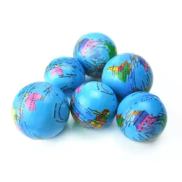 Globe-Shaped Squeeze Stress-Relief Balls