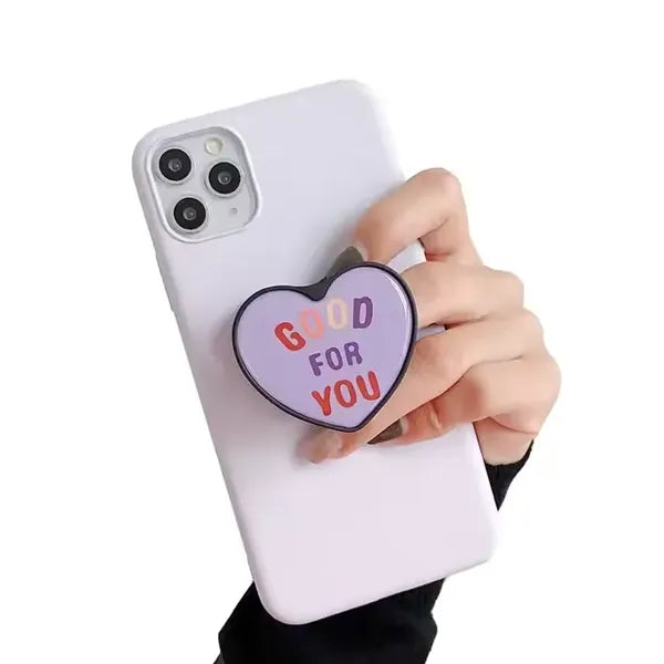 Heart Shaped Collapsible Phone Grip Holder and Stand