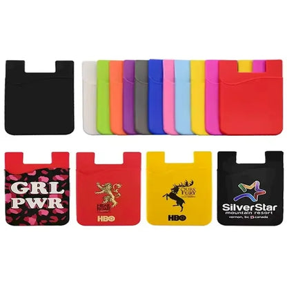 Silicone Smart Phone Wallet w/ Hole
