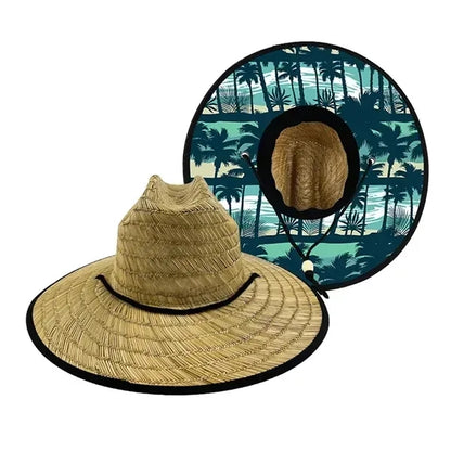 Sun Straw Hat with Custom Patch