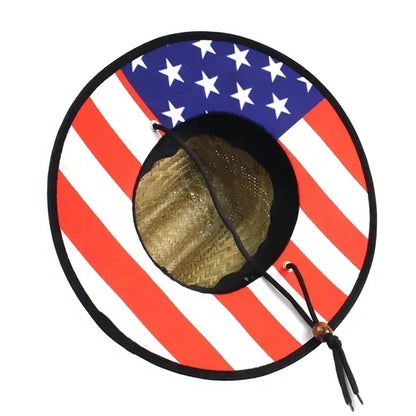 Sun Straw Hat with Custom Patch