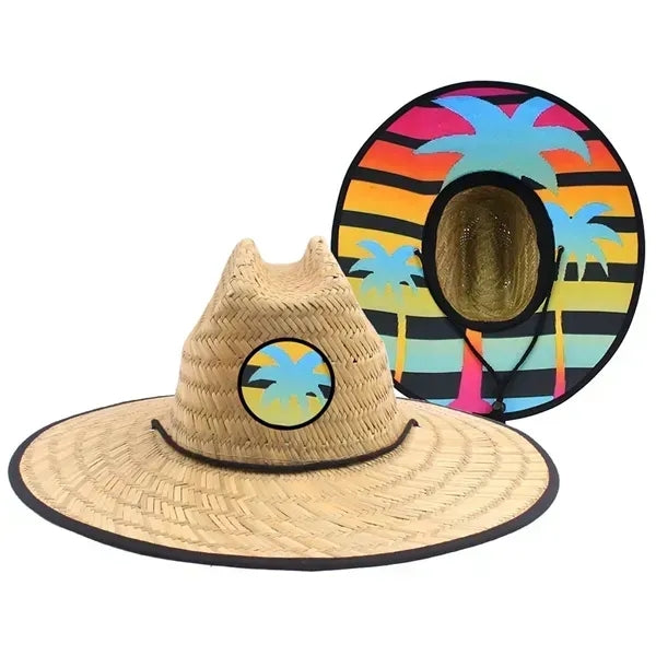 Sun Straw Hat with Custom Patch