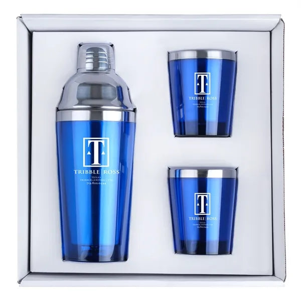 Cocktail Shaker and Tumblers Gift Set