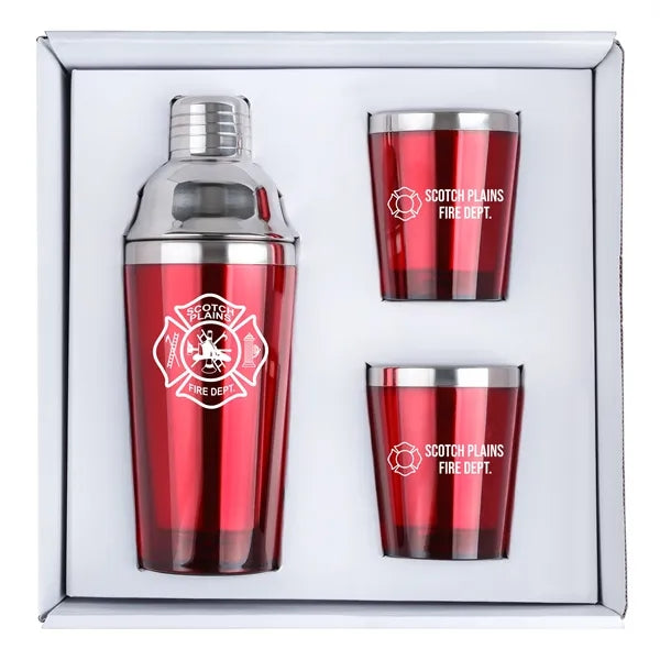 Cocktail Shaker and Tumblers Gift Set