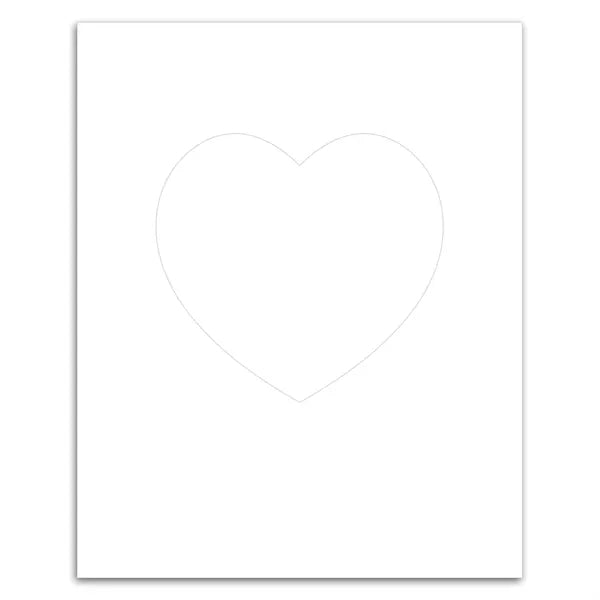 Heart Punch Out Picture Frame Magnet