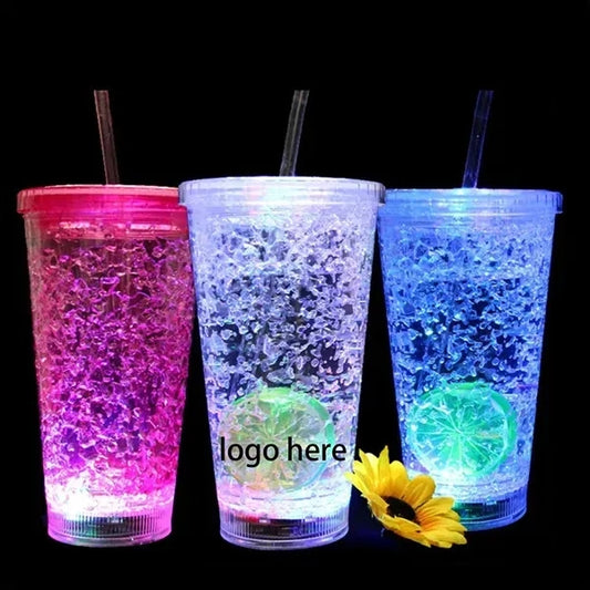 LED 16 oz Crystal Tumbler