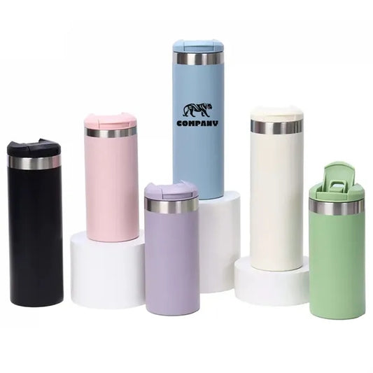 17oz Pop Up Lids Stainless Steel Flask Bottle
