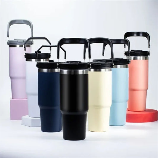 30 Oz Tumbler With Handle And Straw Lid