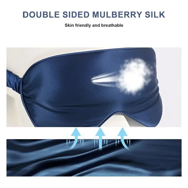 Silk Eye Mask for Sleeping with Adjustable Strap