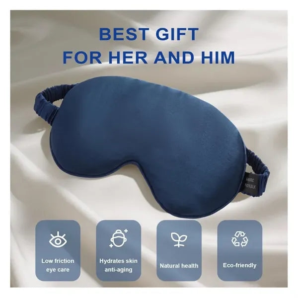 Silk Eye Mask for Sleeping with Adjustable Strap