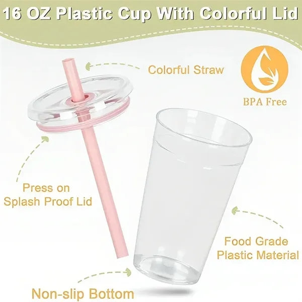 Acrylic Tumbler with Straw and Lid
