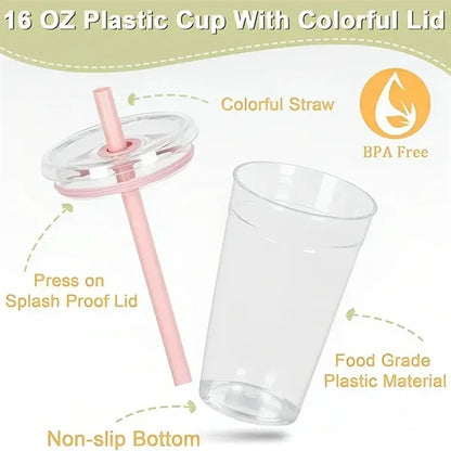 Acrylic Tumbler with Straw and Lid
