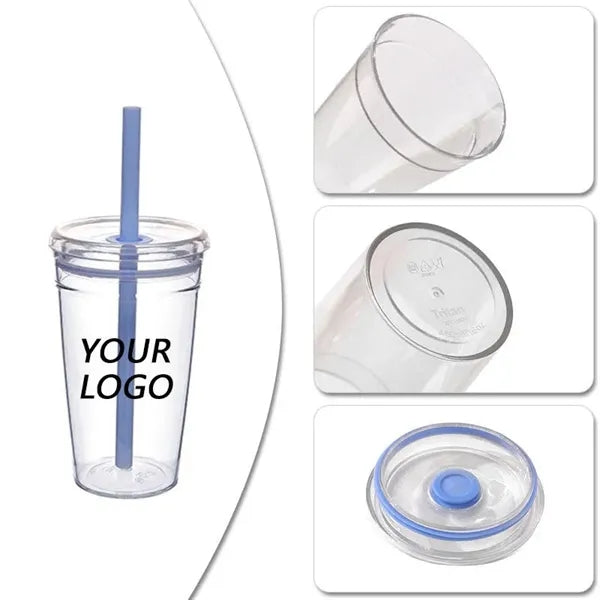 Acrylic Tumbler with Straw and Lid