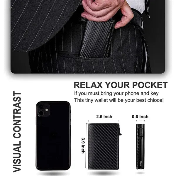 RFID Blocking Slim Mens Wallet with Money Clip