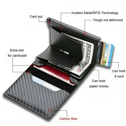 RFID Blocking Slim Mens Wallet with Money Clip