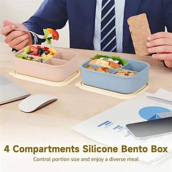 Homaisson 4 PCS Silicone Bento Boxes