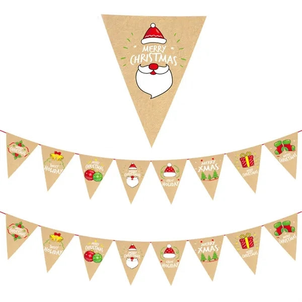 Decorative Christmas Banner Pennant
