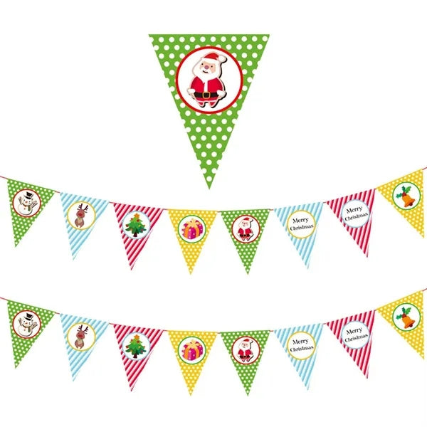 Decorative Christmas Banner Pennant