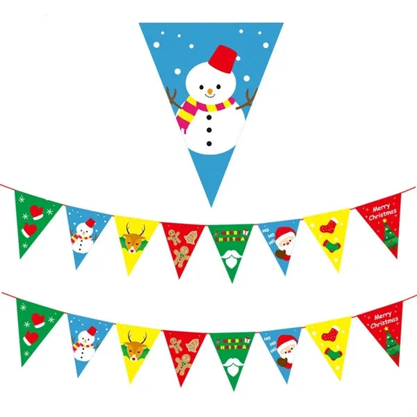Decorative Christmas Banner Pennant