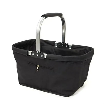 Foldable Aluminum Handle Oxford Shopping Basket