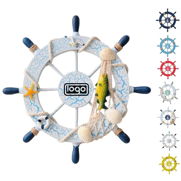 Wooden Nautical Ship Wheel Wall Decoration