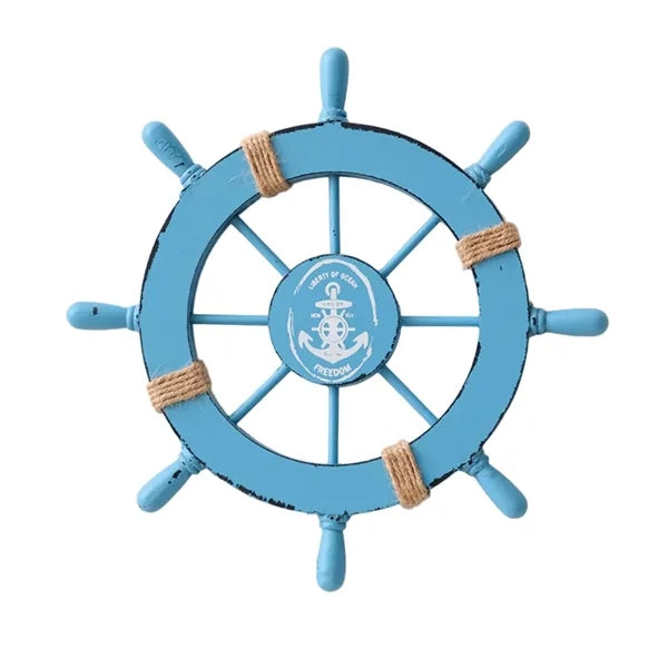 Wooden Nautical Ship Wheel Wall Decoration