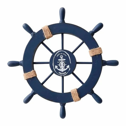 Wooden Nautical Ship Wheel Wall Decoration