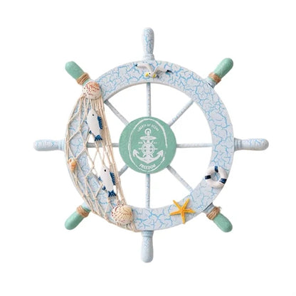 Wooden Nautical Ship Wheel Wall Decoration