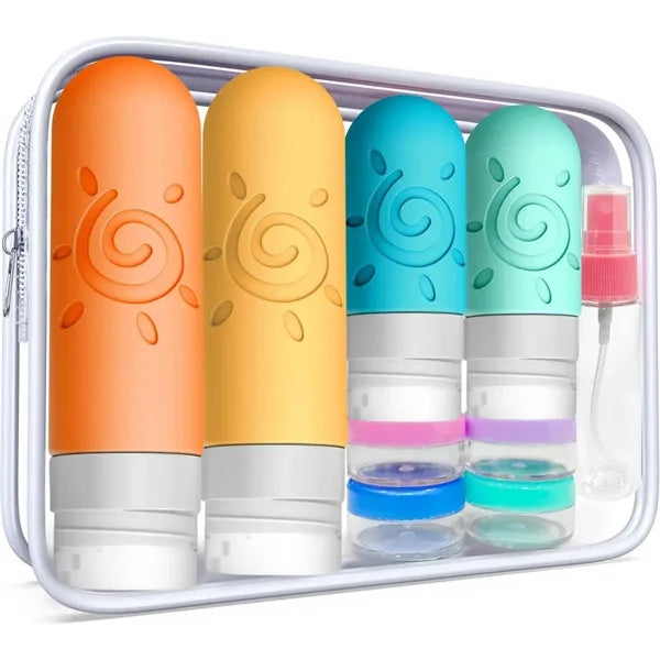 17 Pack Leakproof Silicone Travel Bottles Set