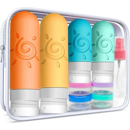 17 Pack Leakproof Silicone Travel Bottles Set