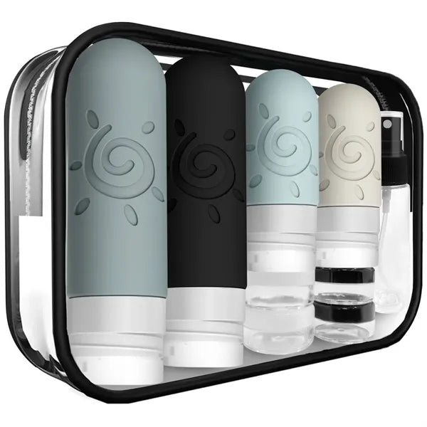 17 Pack Leakproof Silicone Travel Bottles Set