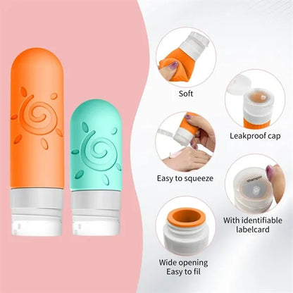 17 Pack Leakproof Silicone Travel Bottles Set