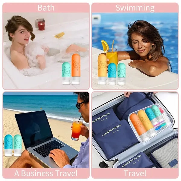 17 Pack Leakproof Silicone Travel Bottles Set