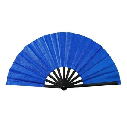 13 Inch Glitter Bamboo Handheld Folding Fan