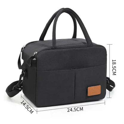 Insulated Lunch Bag with Front Pockets
