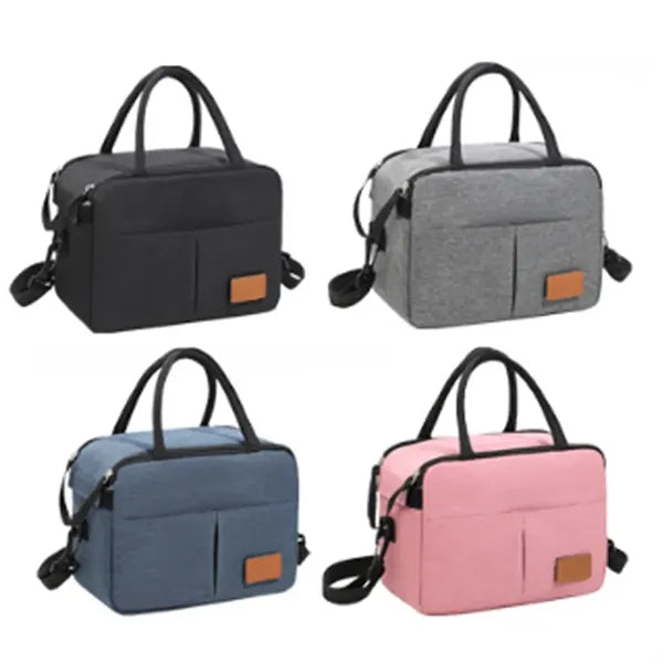 Insulated Lunch Bag with Front Pockets