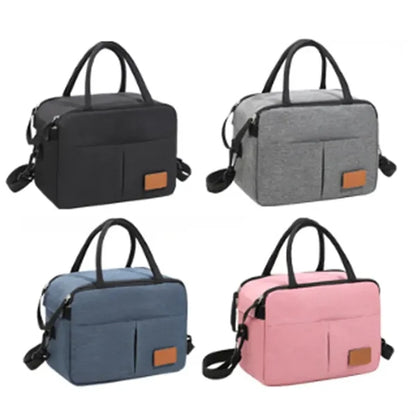 Insulated Lunch Bag with Front Pockets
