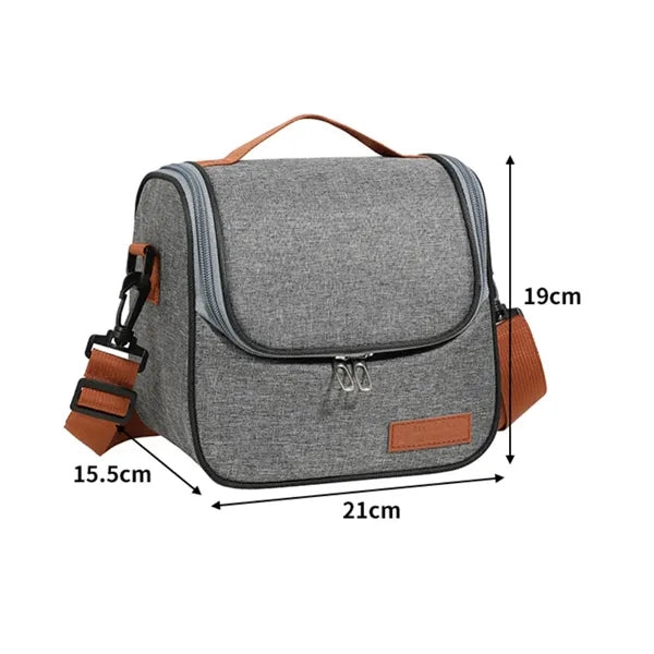 Insulated Lunch Bag with Shoulder Strap Tote