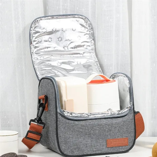 Insulated Lunch Bag with Shoulder Strap Tote