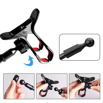 Flexible Gooseneck Phone Holder Clip Mount