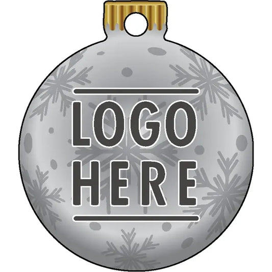 1/4" Recycled Wood Ornaments-Bulb 2 - Snowflake - Silver