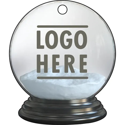 1/4" Recycled Wood Ornaments-Snow Globe with Snow