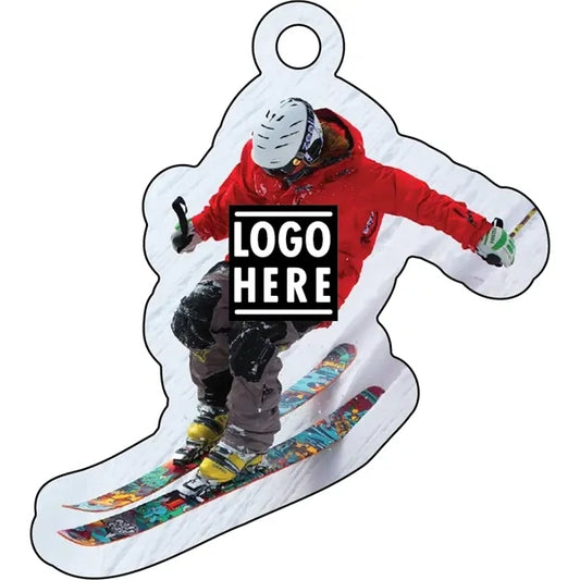 1/4" Recycled Wood Ornaments-Skiier