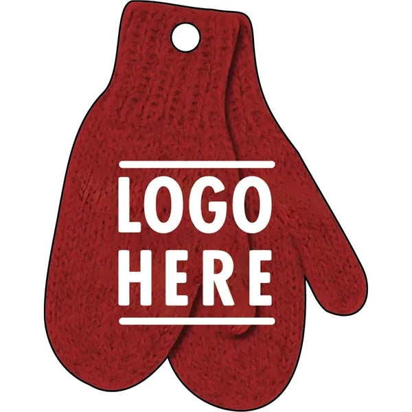 1/4" Recycled Wood Ornaments-Red Mittens